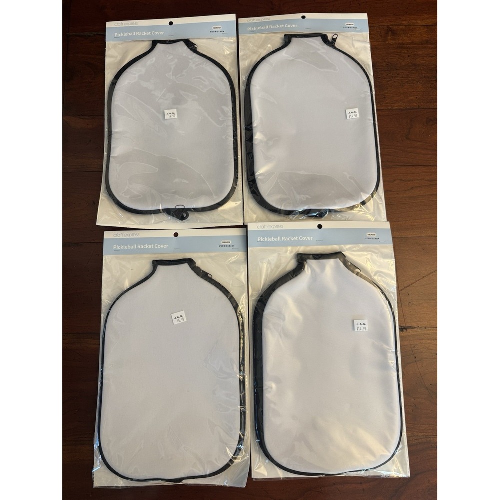 Set of‎ 4 Craft Express Sublimation Neoprene Pickleball Racket Covers